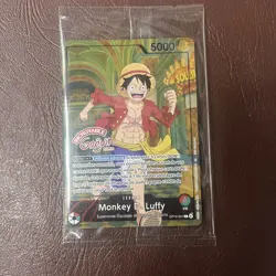 One Piece Card French Luffy Op13-001 X Musee Grevin Promo New - Image 1