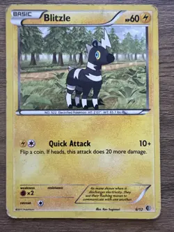 Pokemon Blitzle 6/12 Holo McDonald's Promos 2011 Card HP - Image 1