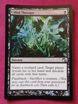 Magic The Gathering PDS GRAVEBORN FOIL CABAL THERAPY black card MTG - Image 1
