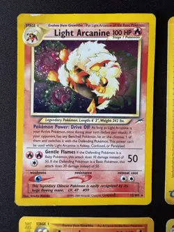4x Arcanine Pokemon Card Lot Light Arcanine, Base Set , Expedition Vintage lotto - Image 5