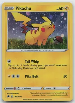 Pokemon - Pikachu SWSH039 Promo Holo - SWSH: Sword & Shield Promo Cards - LP - Image 1