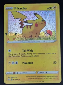 Pikachu SWSH039 Holo Near Mint Sword & Shield Promo Promo Pokemon - Image 1