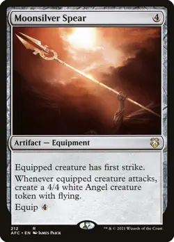 Moonsilver Spear 212 MTG Commander Adventures in the Forgotten Realms Reg R NM - Image 1