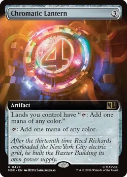 Chromatic Lantern Extended Art Marvel Super Heroes NM MTG - Image 1