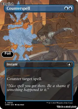 Counterspell (Borderless) EN [CMM - 630] - NM [Foil] TCG MTG - Image 1