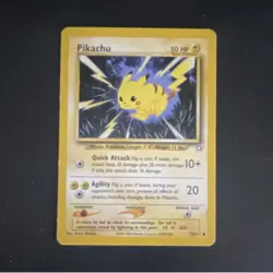 1999 Wizards of the Coast Pokemon Base Set Pikachu 58/102 Unlimited Common 50HP - Image 1