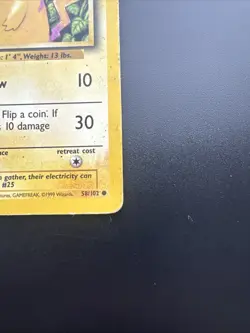 Pokemon Base Set Unlimited Pikachu 58/102 Common DMG - Image 5