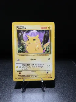 Pokemon TCG Pikachu Base Set 58/102 Regular Unlimited Common - Image 1
