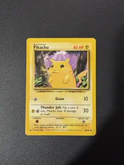 Pokemon TCG Pikachu Base Set 58/102 Regular Unlimited Common NM - Image 1