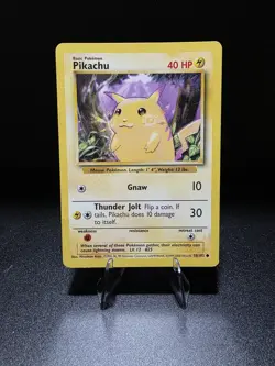 Pokemon TCG Pikachu Base Set 58/102 Regular Unlimited Common - Image 1