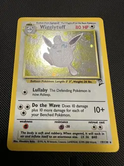 Pokemon TCG Wigglytuff Holo Rare Card 19/130 Base Set 2 - Image 3