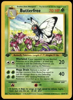 Butterfree 33/64 1st Ed Jungle Uncommon MP Pokemon 1999 - Image 1