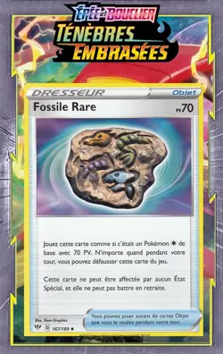 Fossile Rare - EB03:Tenebres Embrasees - 167/189 - Carte Pokemon Neuve Francaise - Image 1