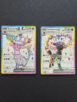 Pokemon TCG: Prismatic Evolutions. Umbreon & Espeon Ex Promo Cards - Image 1