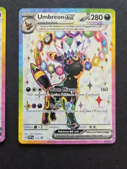Pokemon TCG: Prismatic Evolutions. Umbreon & Espeon Ex Promo Cards - Image 3