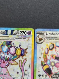 Pokemon TCG: Prismatic Evolutions. Umbreon & Espeon Ex Promo Cards - Image 5