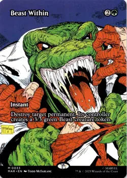 Beast Within (Borderless) MAR 33 Marvel Universe Magic: The Gathering NM - Image 1