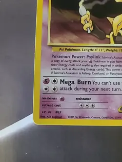 Pokemon Alakazam Sabrina's 16/132 Holographic Rare Gym Challenge TCG Card - Image 5