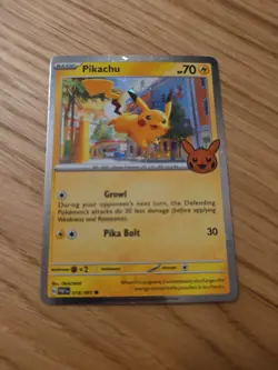 Pokemon TCG 2024 Trick Or Trade Pikachu 018/091 Holo - Image 1