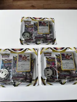 Pokemon TCG Astral Radiance 3 Pack Blister Bundle x3 - Image 1