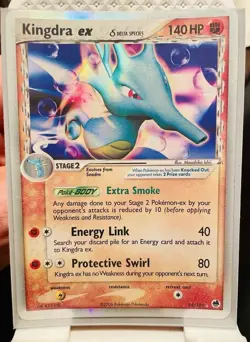 Pokemon TCG: EX Dragon Frontiers Kingdra EX #94/101 Delta Species LP - Image 1