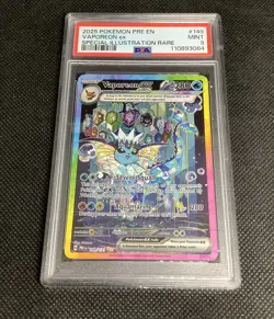 PSA 9 Vaporeon EX 149 / 131 Prismatic Evolutions Pokemon Card SIR MINT - Image 3