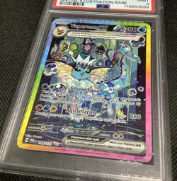 PSA 9 Vaporeon EX 149 / 131 Prismatic Evolutions Pokemon Card SIR MINT - Image 4
