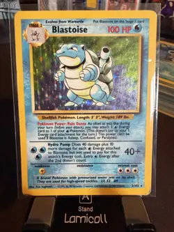 Blastoise 2/102 Pokemon Card - Image 1