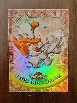HP! 2000 Topps Pokemon TV Animation Series 2 RAINBOW Foil Marowak #105 - Image 1