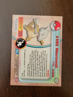 HP! 2000 Topps Pokemon TV Animation Series 2 RAINBOW Foil Marowak #105 - Image 2