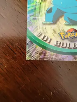 NM! RAINBOW HOLO FOIL Bulbasaur #01 Topps Black Label Pokemon TCG TV AnimationEd - Image 2
