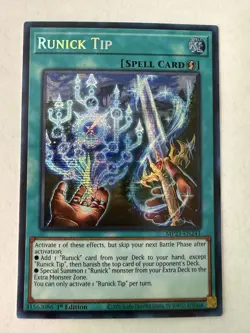 Yugioh - Runick Tip - Prismatic Secret - 1st - MP23-EN241 - NM - Image 1