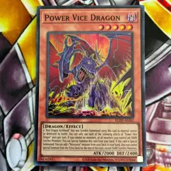 YuGiOh Power Vice Dragon (Asian English) BLZD-AE002, Super Rare, not Secret EN - Image 1