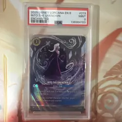 2025 DISNEY LORCANA EN 8-REIGN OF JAFAR ENCHANTED #213 INTO THE UNKNOWN PSA 9 - Image 2