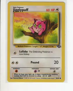 JIGGLYPUFF JUNGLE SET POKEMON CARD 54/64 LP - Image 1