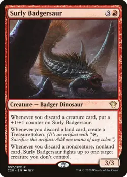 Surly Badgersaur (Commander 2020 57) - Rare Magic: The Gathering Card - Image 1