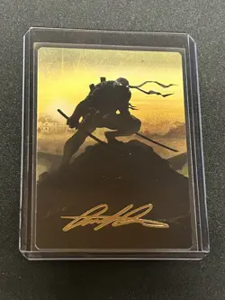 MTG TMNT Art Series Art Card Leonardo, Sewer Samurai Foil Gold Stamped - Image 1