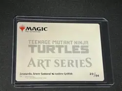 MTG TMNT Art Series Art Card Leonardo, Sewer Samurai Foil Gold Stamped - Image 2