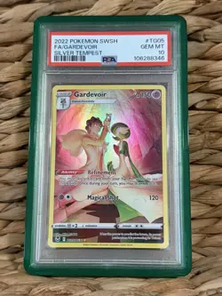2022 POKEMON SWORD & SHIELD SILVER TEMPEST #TG05 FULL ART/GARDEVOIR PSA 10 - Image 1