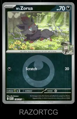 NS ZORUA (ENERGY SYMBOL PATTERN) 136/217 ASCENDED HEROES POKEMON REVERSE HOLO NM - Image 1