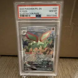 Pokemon TCG Flygon 101/094 Me02 Phantasmal Flames IR Holo PSA 10 EN 2025 - Image 1