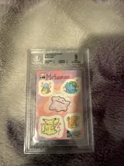 1998 POCKET MONSTERS SEALDASS STITCH TOUCH #08 DITTO BGS 9 💜 - Image 1
