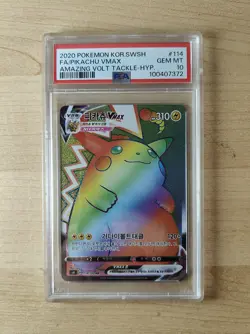 Pokemon TCG | PSA 10 Pikachu VMAX 114/100 | Amazing Volt Tackle | 2020 | Korean - Image 1