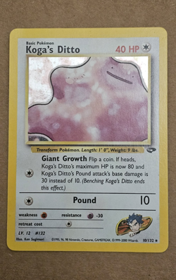 Koga's Ditto 10/132 Gym Challenge Unlimited Holo Rare 40 HP Eng VF 🔥 - Image 1