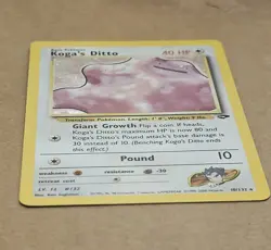 Koga's Ditto 10/132 Gym Challenge Unlimited Holo Rare 40 HP Eng VF 🔥 - Image 4