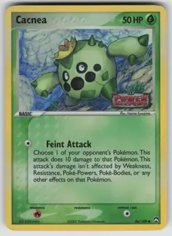 Cacnea 46/108 Common Power Keepers Pokemon Reverse Holo Lightly Played - Image 1