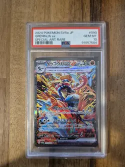 PSA 10 Greninja ex SAR 090/066 Crimson Haze sv5a Pokemon Card Japanese 2024 JP - Image 1