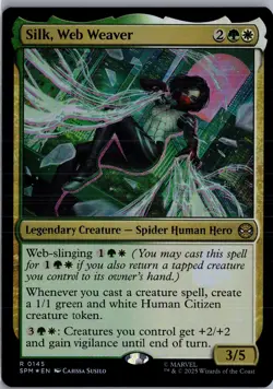 Silk, Web Weaver 145 MTG Marvel's Spider-Man FOIL NM/M - Image 1