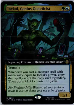Jackal, Genius Geneticist (Extended Art) 272 MTG Marvel's Spider-Man FOIL NM/M - Image 1