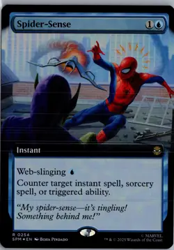 Spider-Sense (Extended Art) 254 MTG Marvel's Spider-Man FOIL NM/M - Image 1